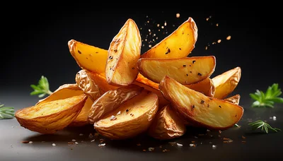 Golden Roasted Potato Wedges With Herbs