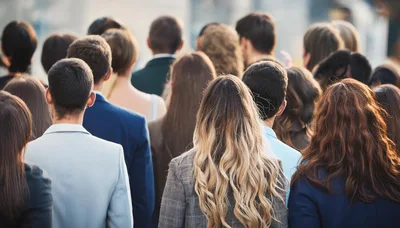 Diverse Group Of Professionals Walking Together Outdoors