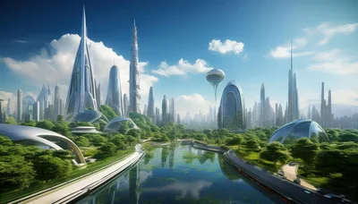 Futuristic Eco-Friendly Cityscape With Advanced Architecture