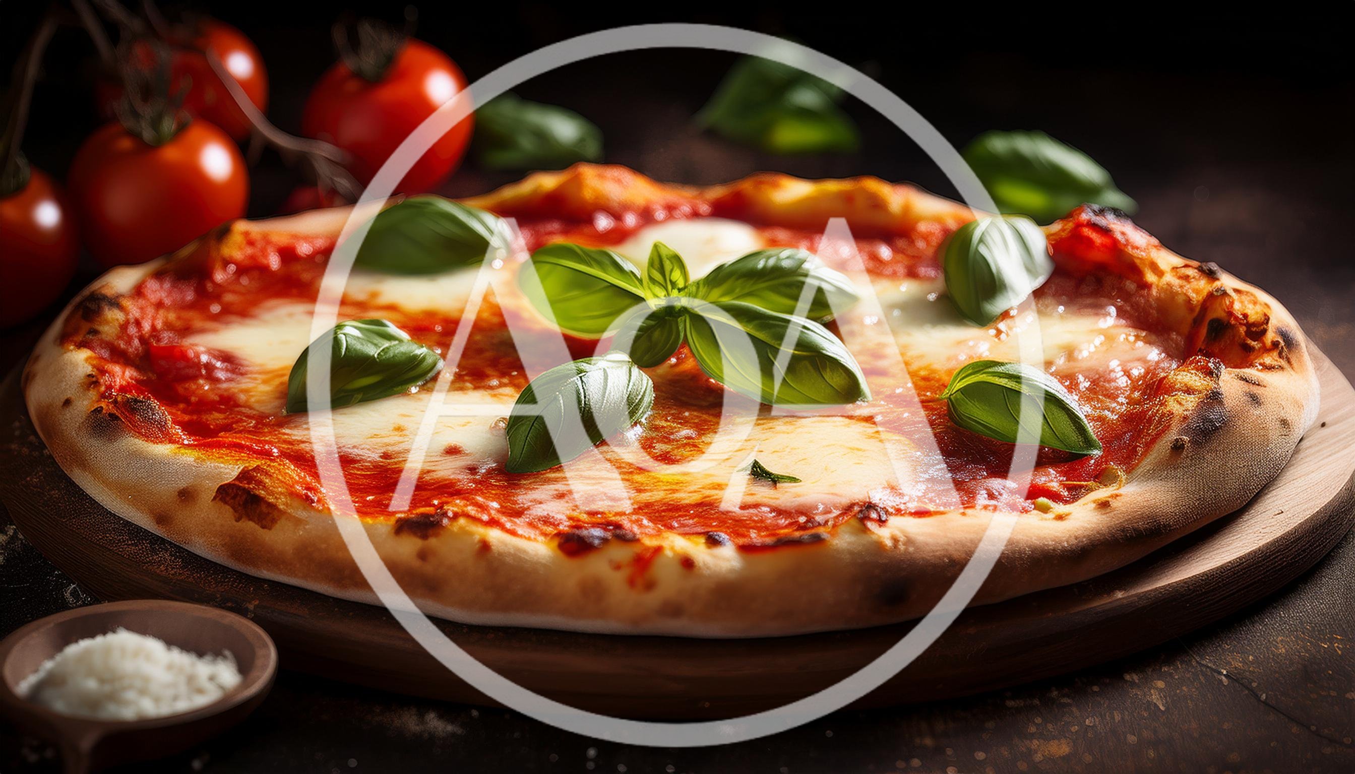 Freshly Baked Margherita Pizza With Basil And Tomatoes