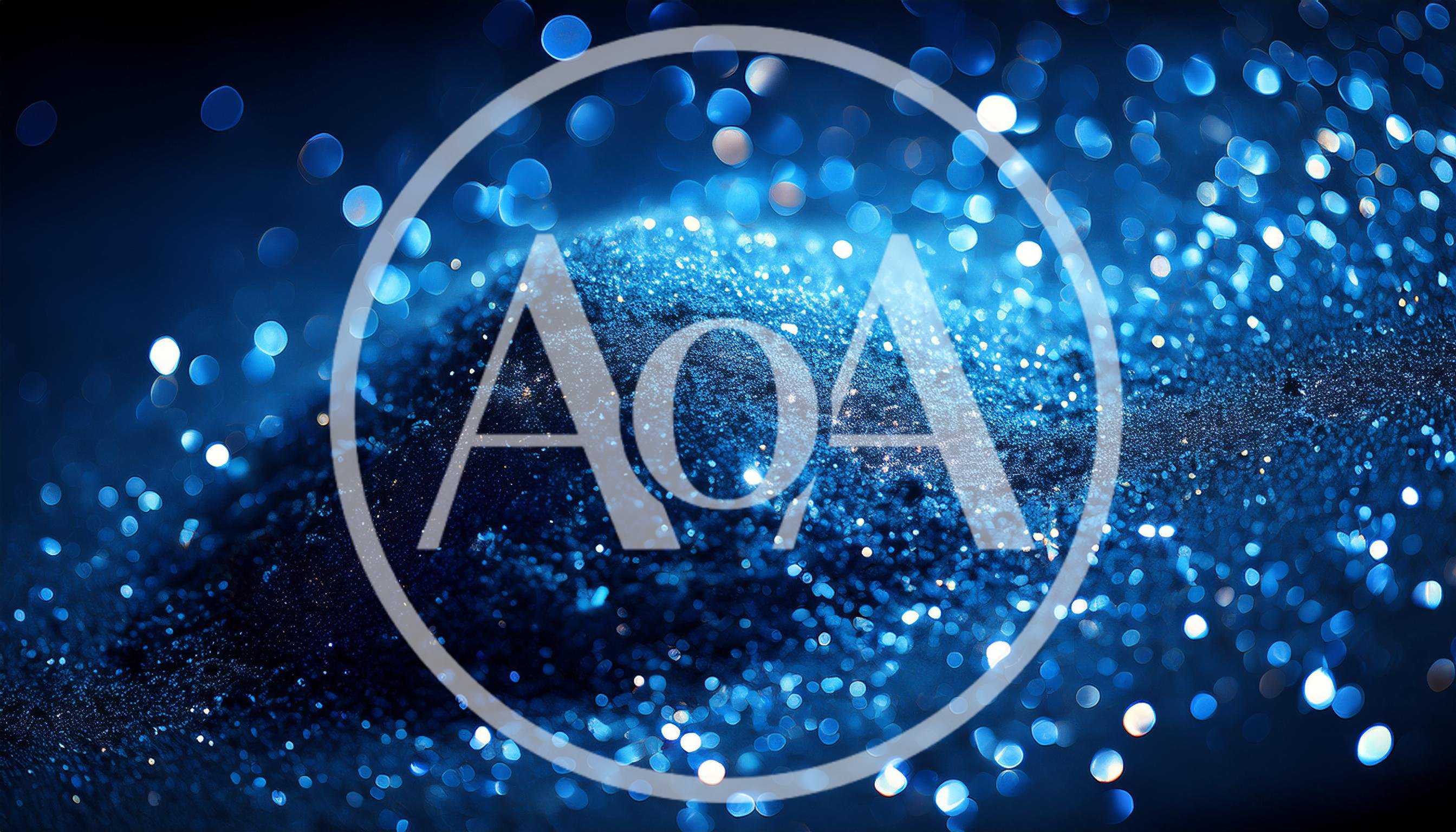 Abstract Blue Glitter Background With Bokeh Light Effects