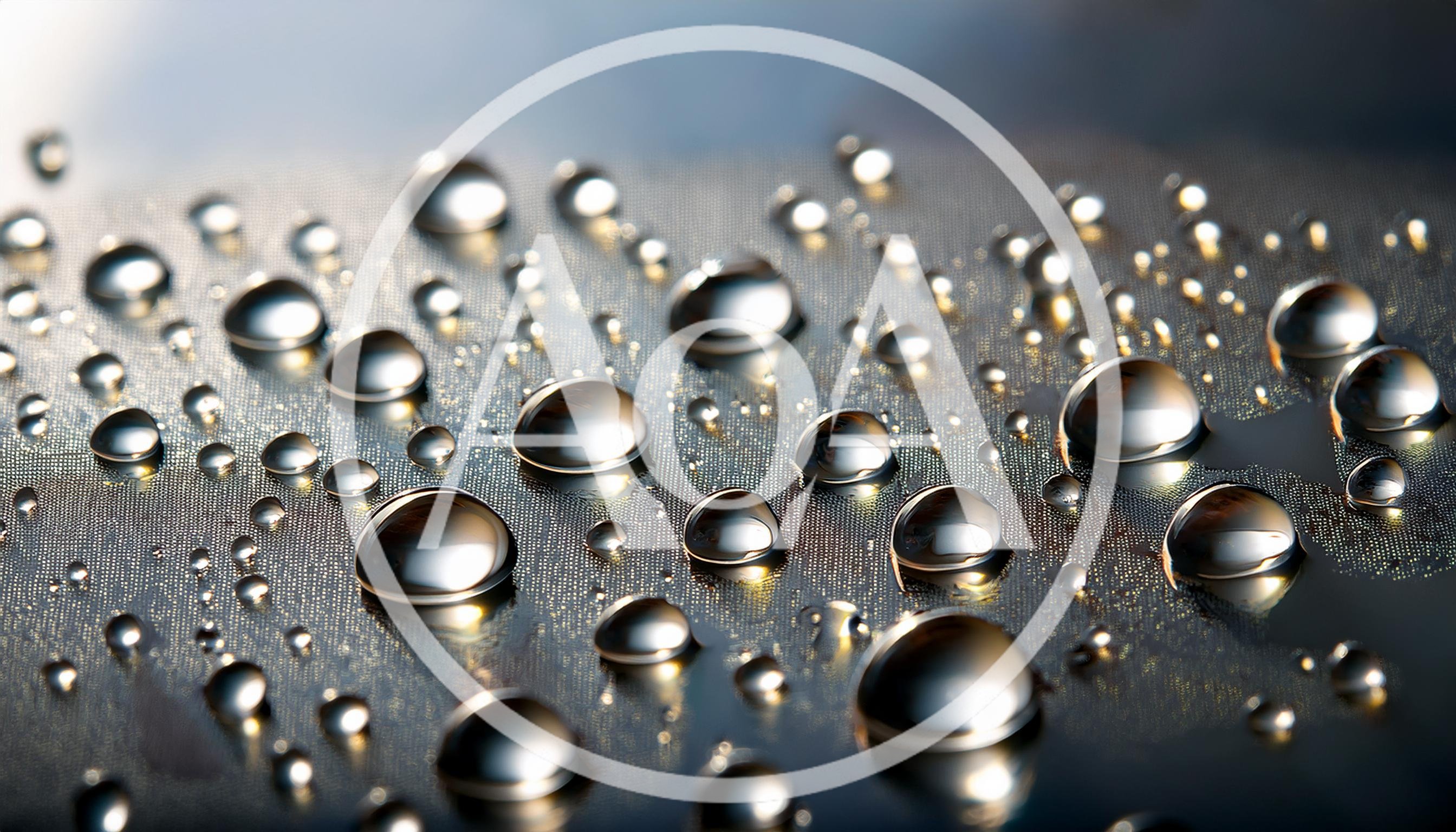 Water Droplets On A Textured Metallic Surface