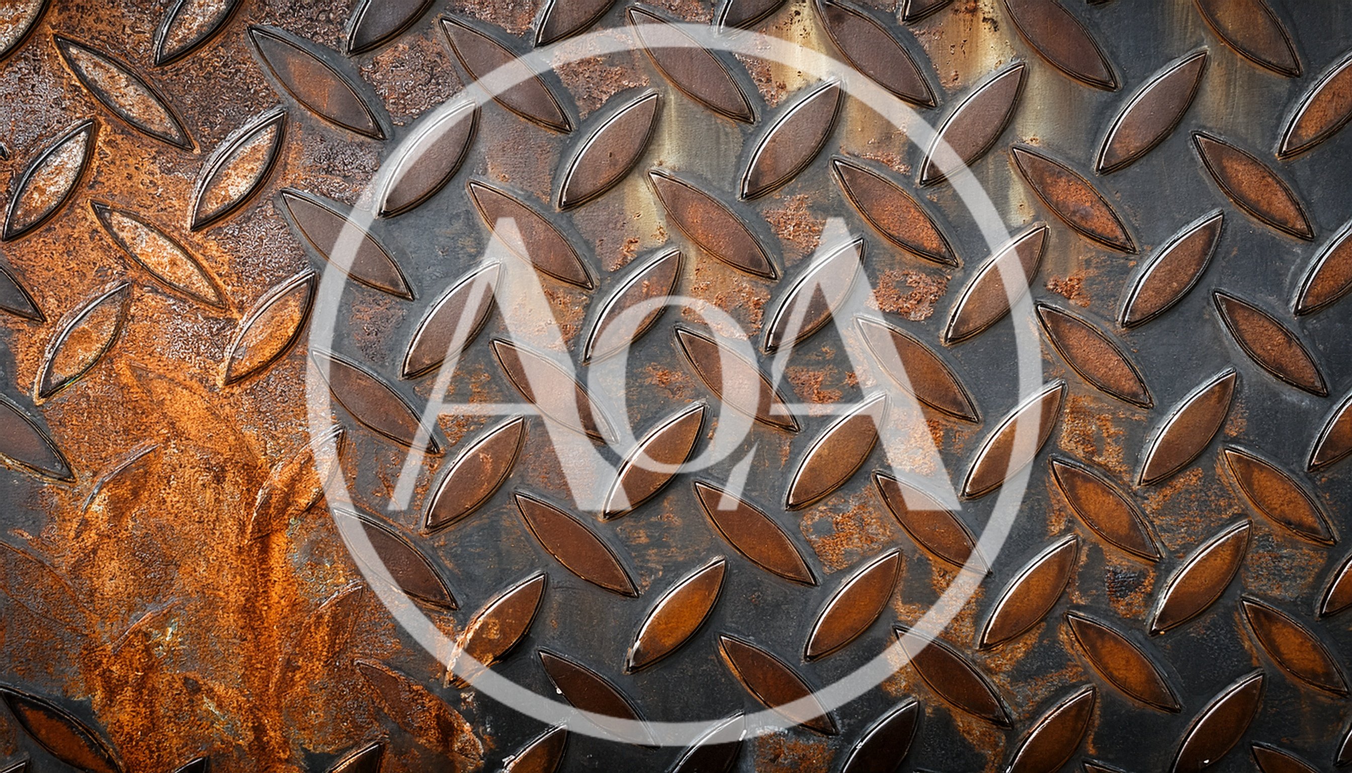 Weathered Diamond Plate Steel Texture With Rust