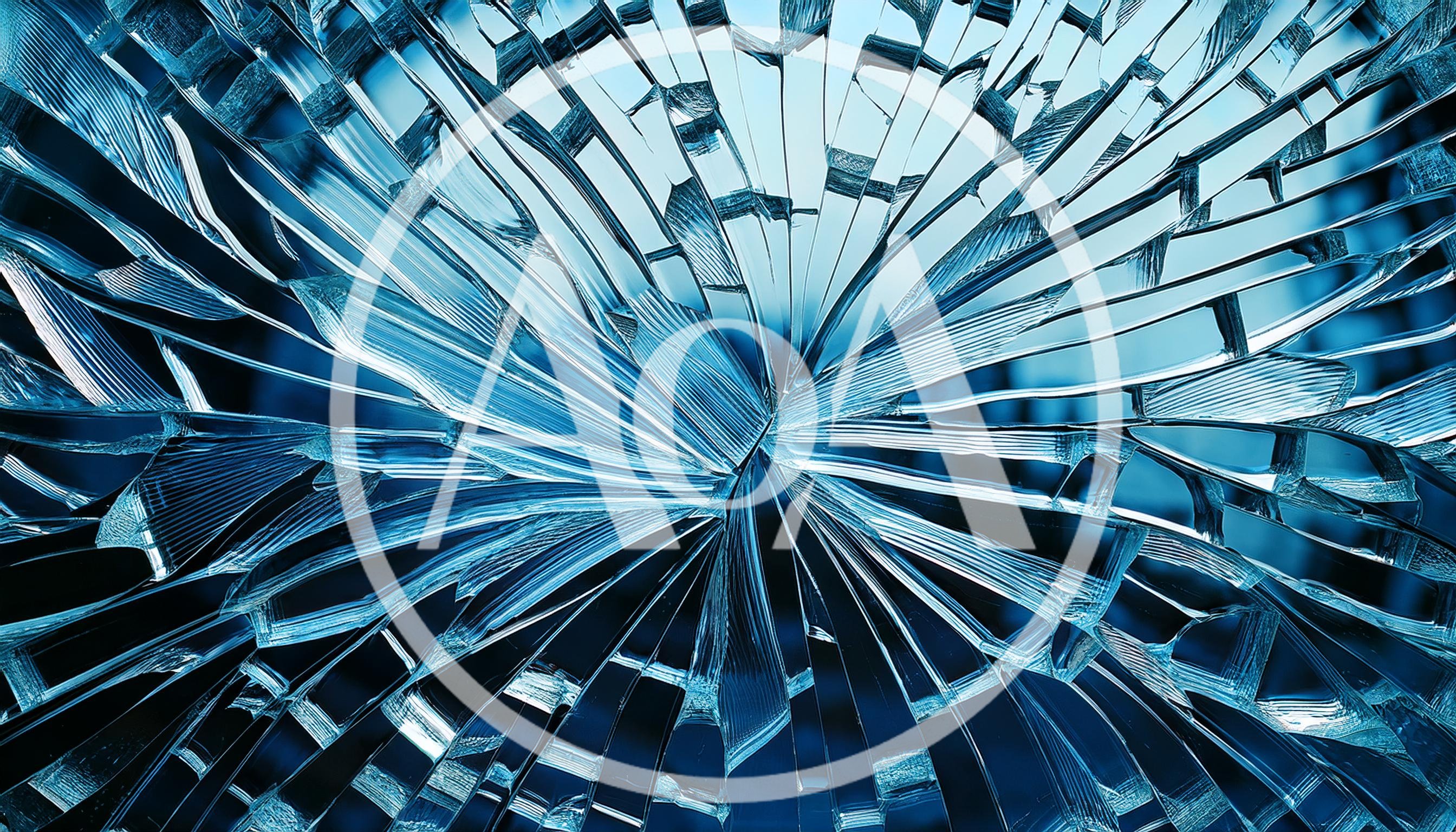 Shattered Glass Texture With Radial Cracks