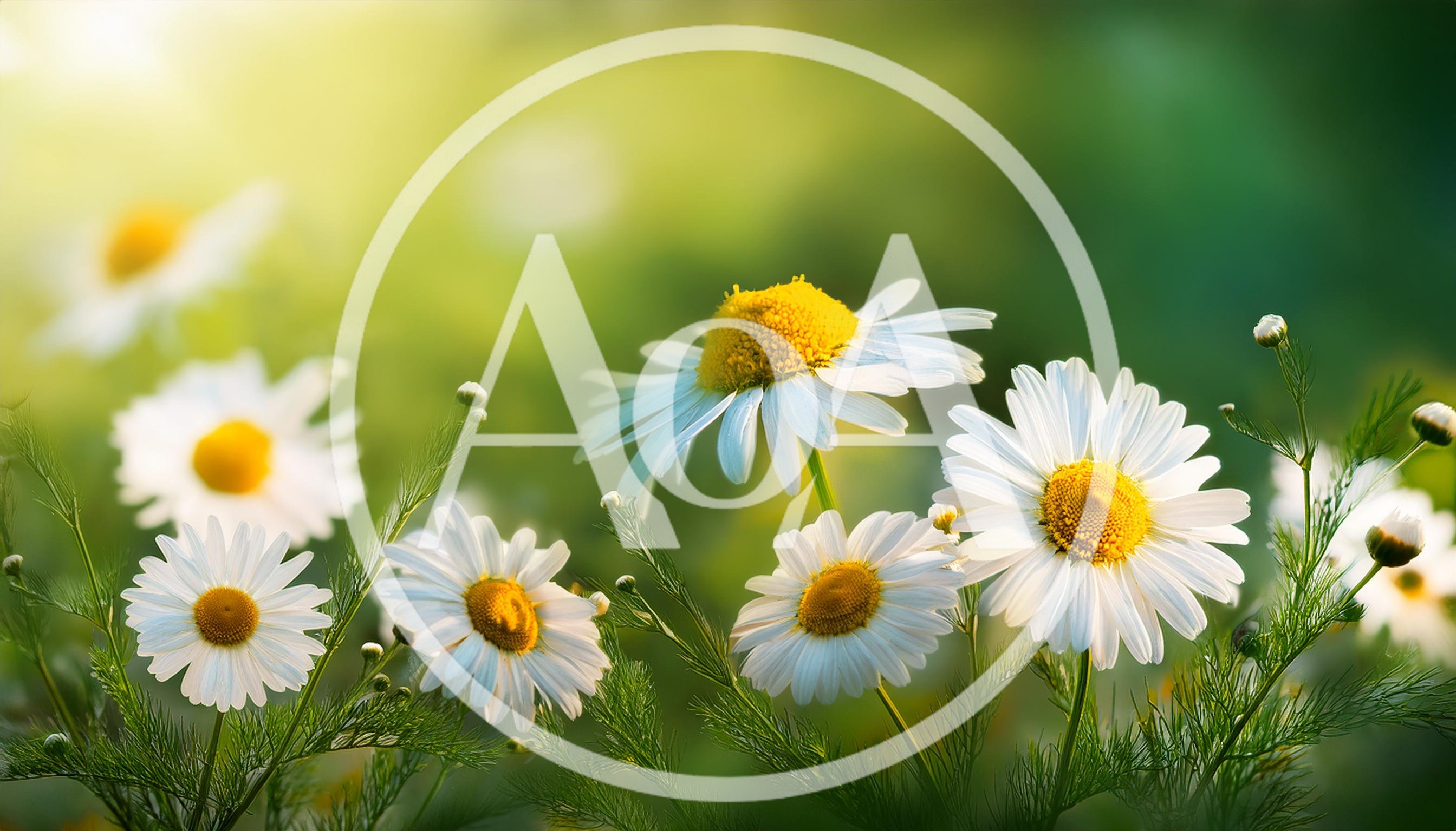 White Chamomile Flowers Blooming In A Sunny Meadow