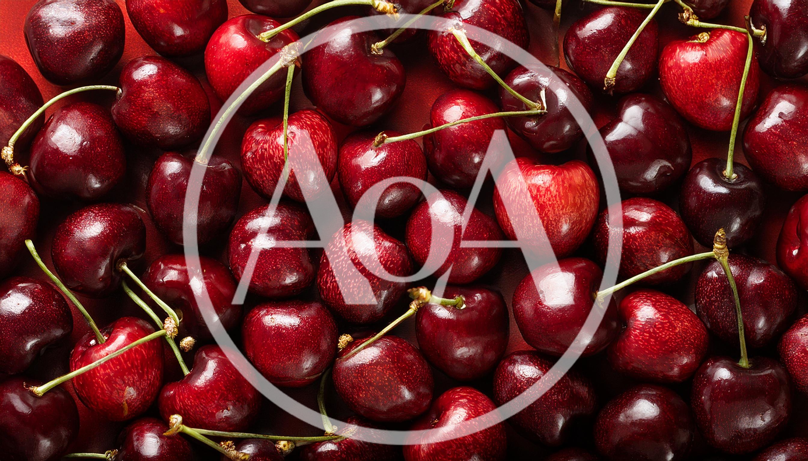 Fresh Ripe Red Cherries Background