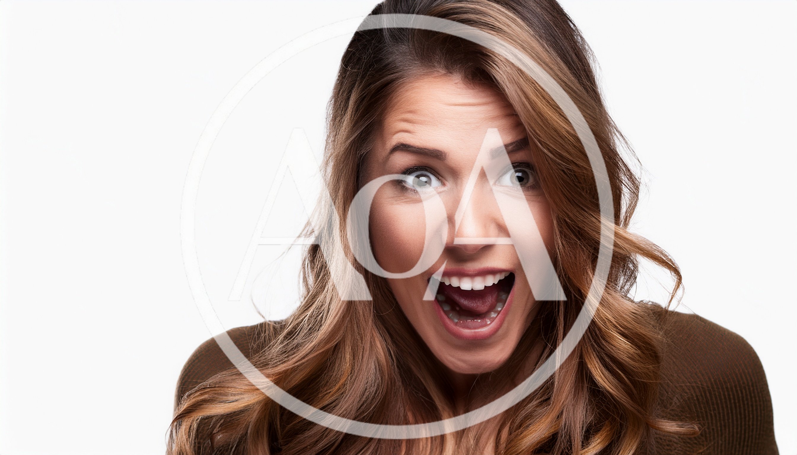 Surprised Woman With Wide Open Mouth And Expressive Eyes