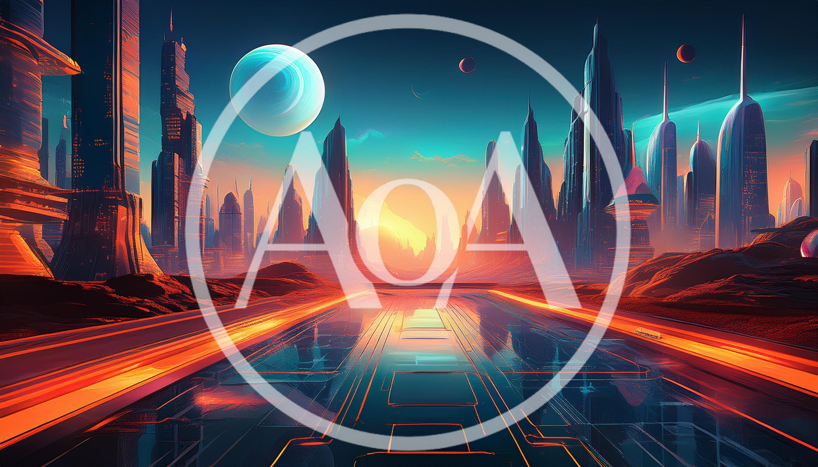 Futuristic Alien Cityscape With Glowing Roadway