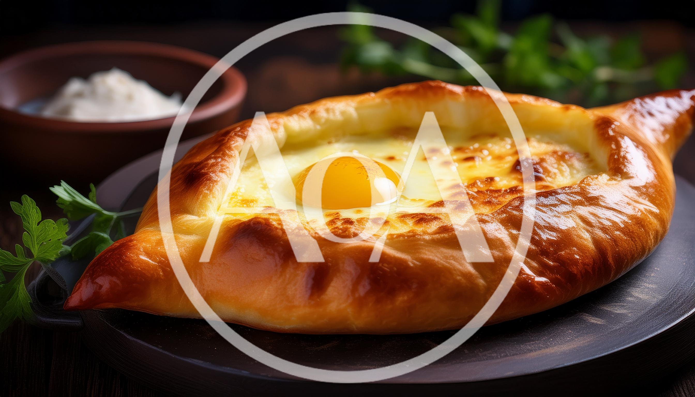 Freshly Baked Adjaruli Khachapuri With Egg And Cheese