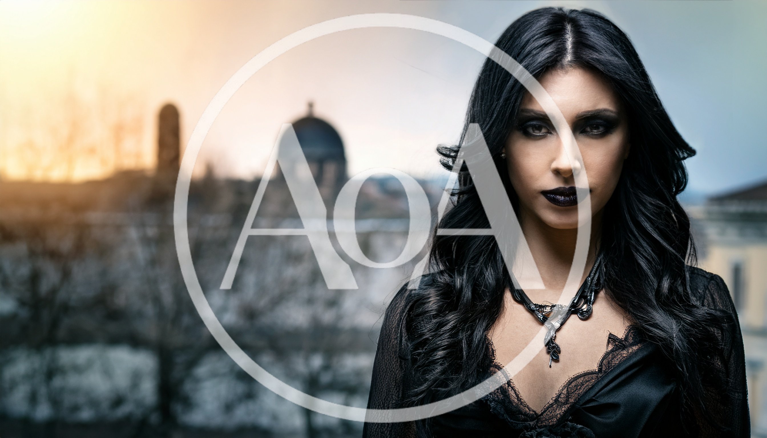 Portrait of a Gothic Woman with Dark Makeup