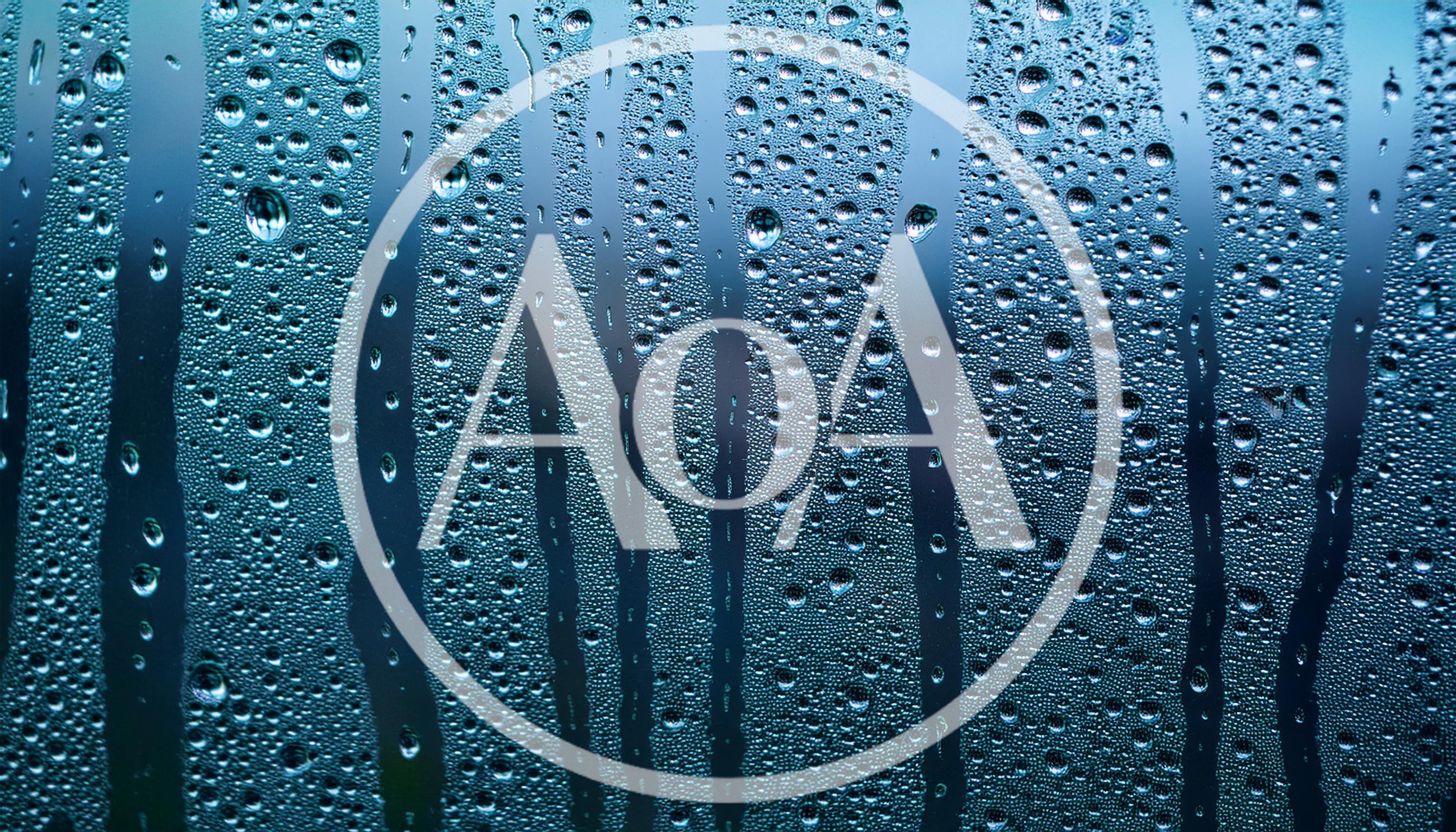 Condensation Droplets On A Glass Window Surface