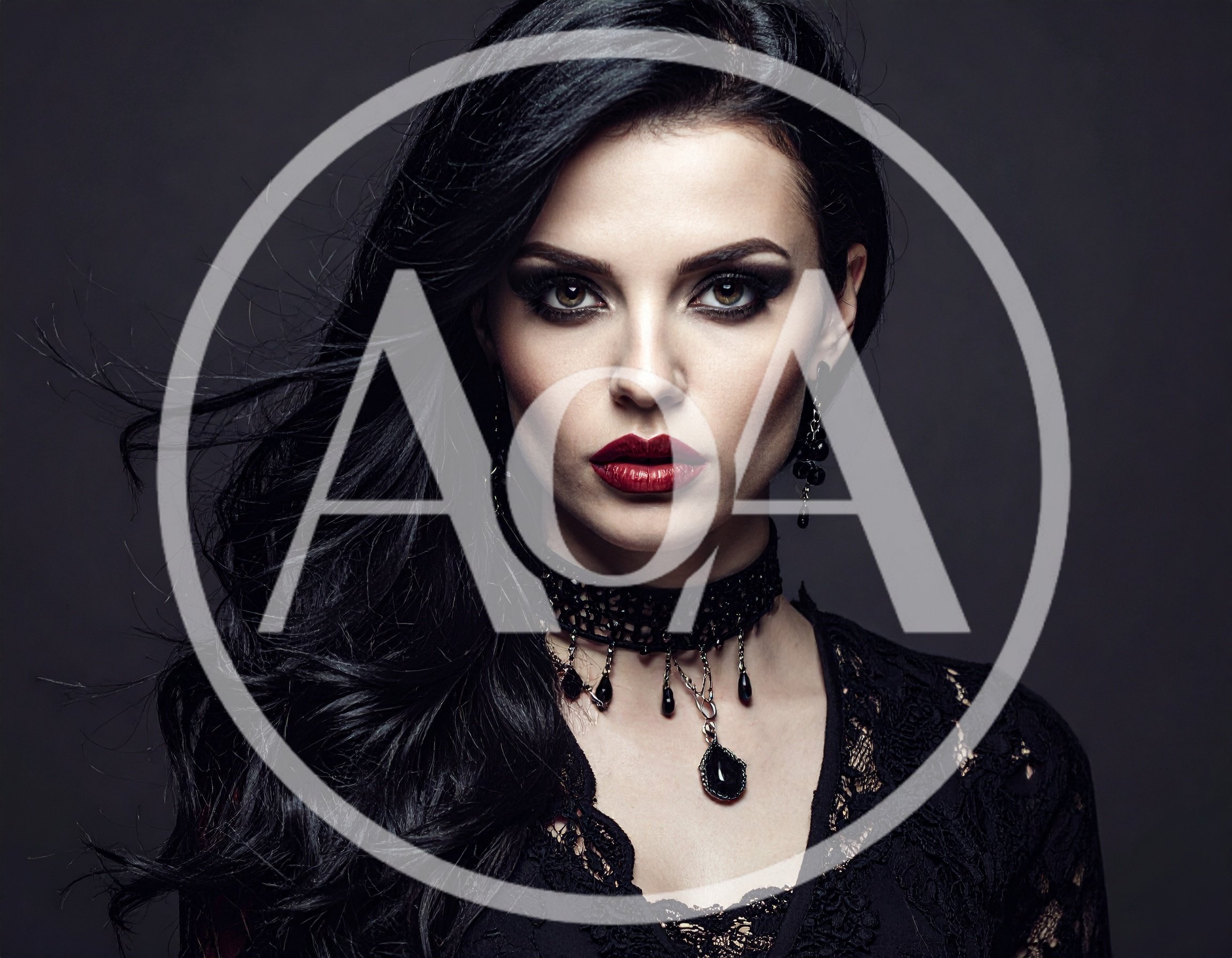 Portrait Of A Gothic Woman With Dark Makeup