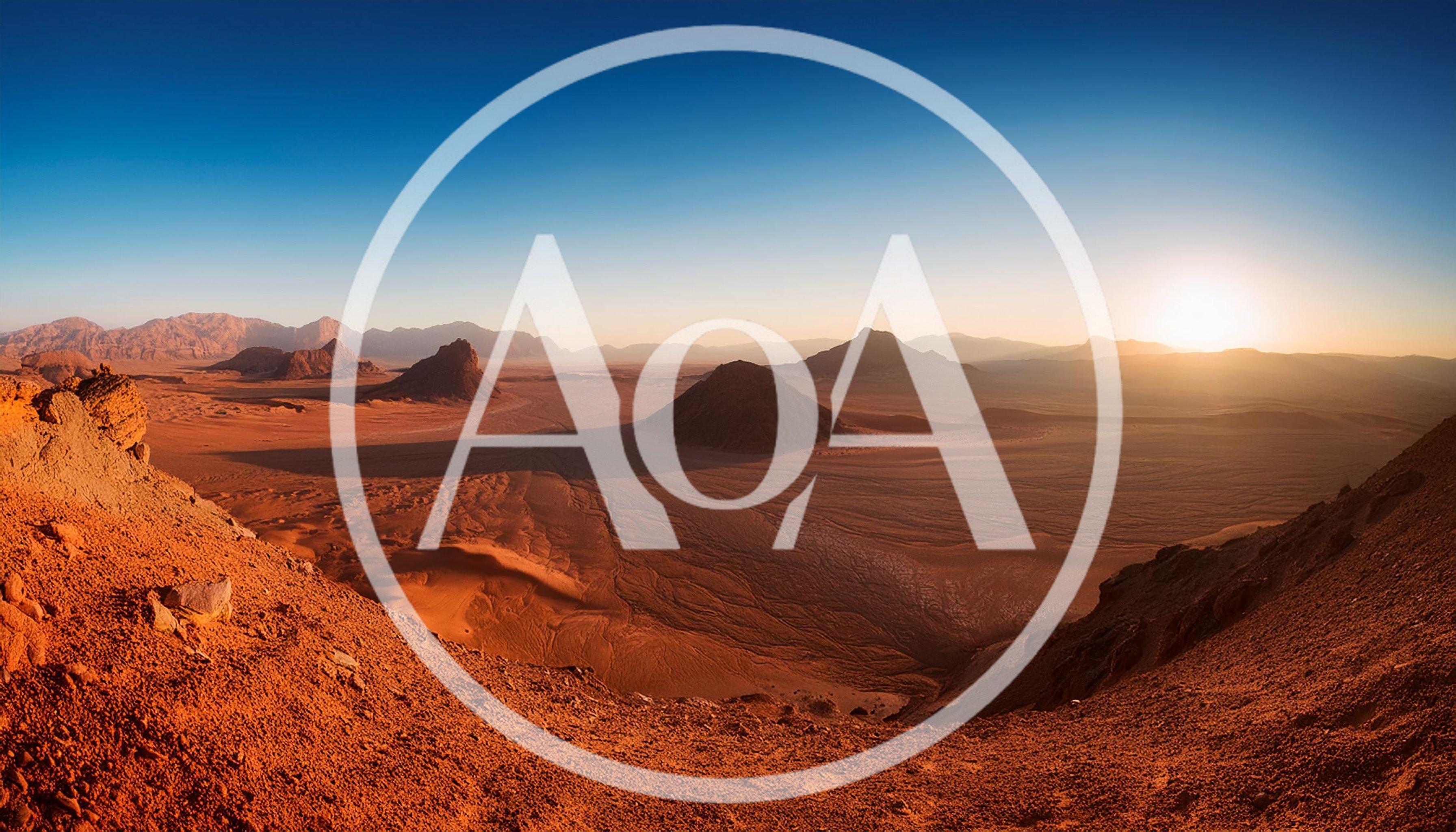 Panoramic View Of Wadi Rum Desert At Sunset