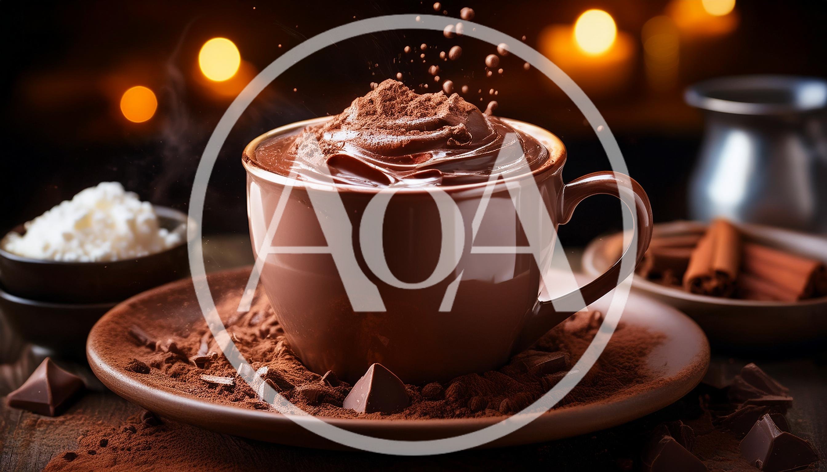 Rich Hot Chocolate In A Ceramic Cup