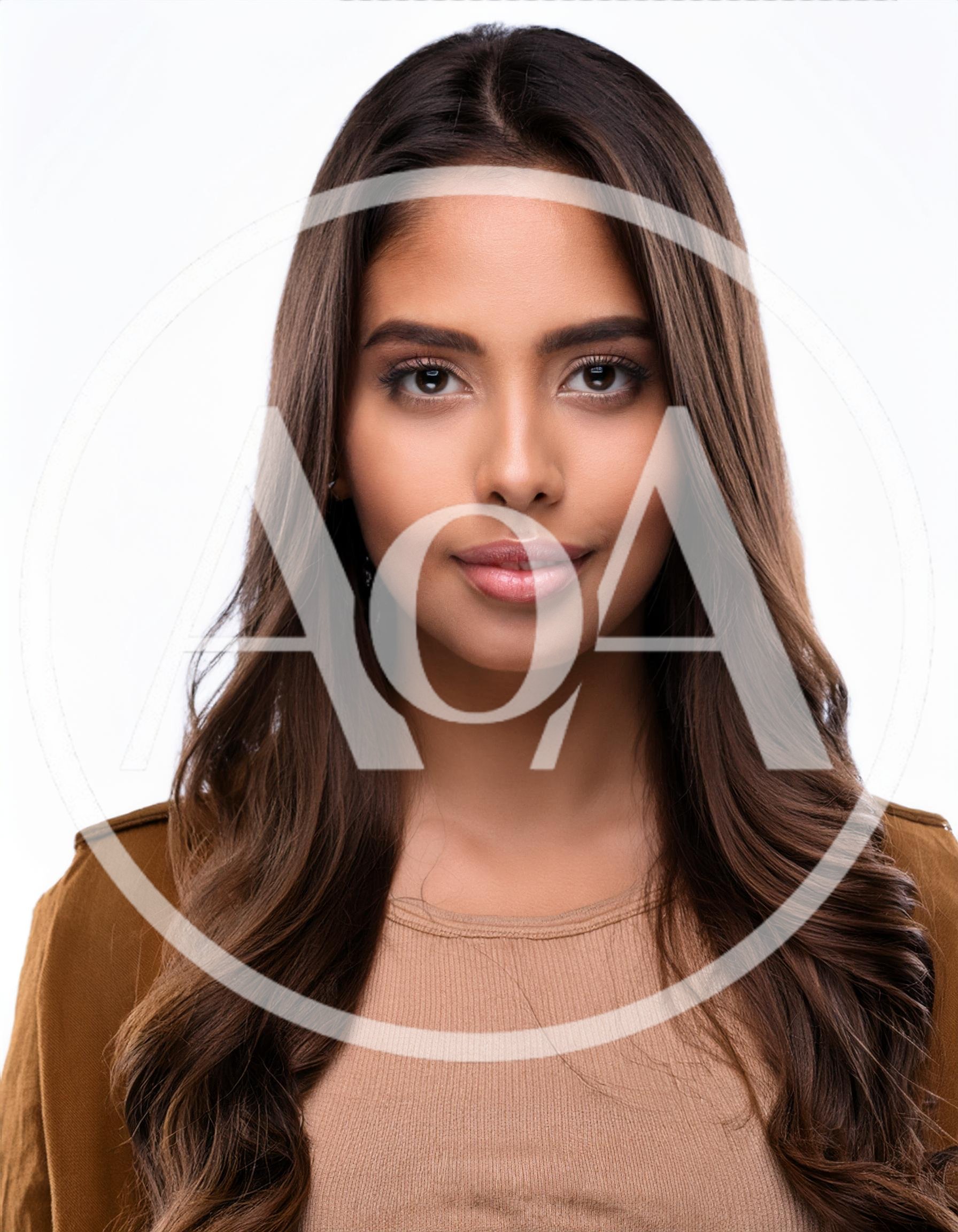 Portrait Of A Beautiful Young Woman With Long Hair