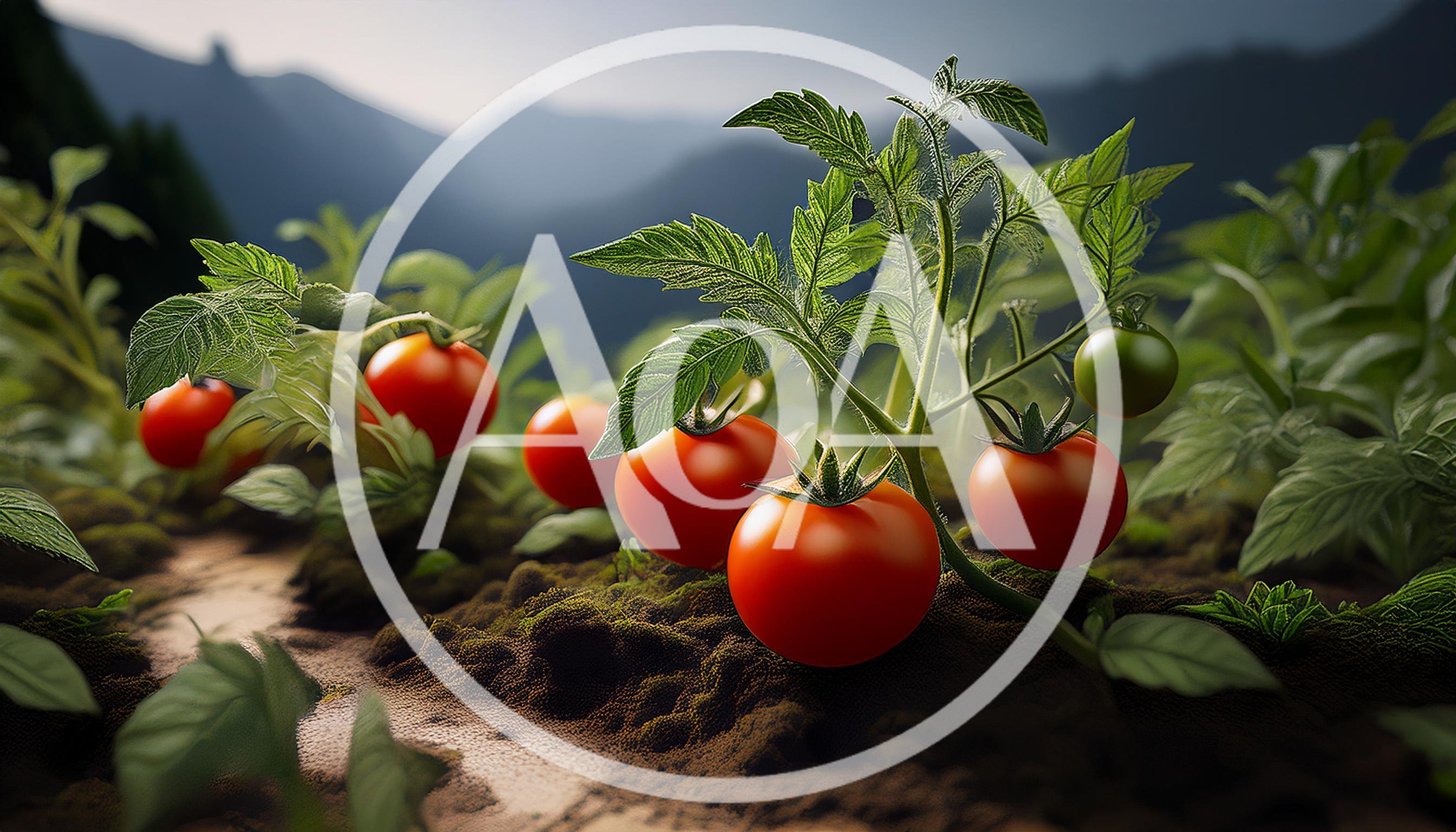 Fresh Red Tomatoes Growing On A Vine