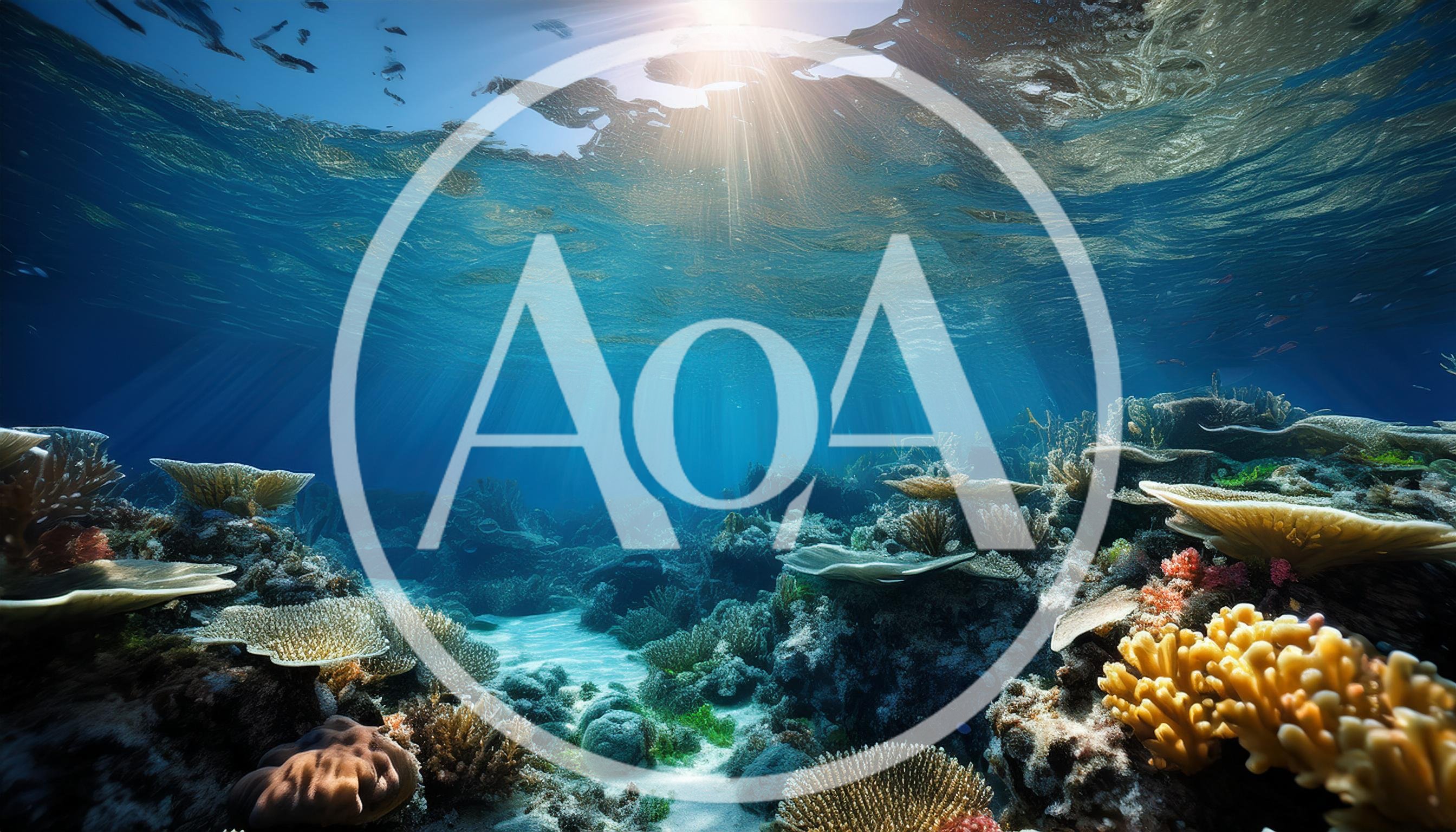 Vibrant Coral Reef Underwater Scene With Sunbeams