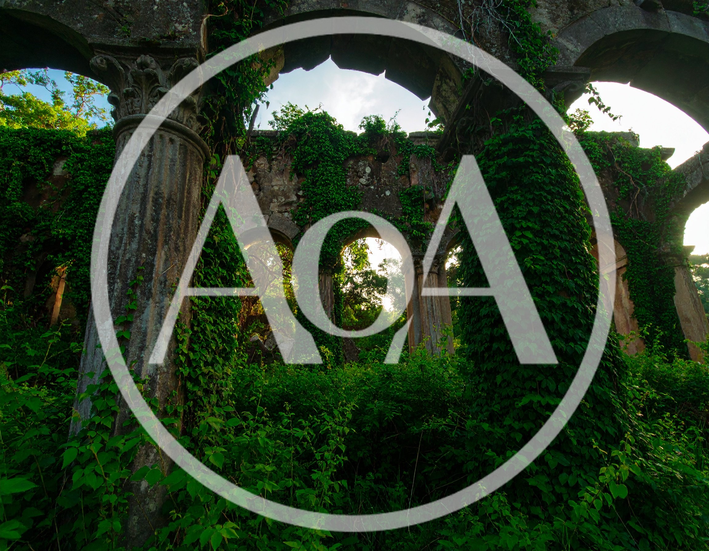 Overgrown Ancient Stone Ruins With Corinthian Columns