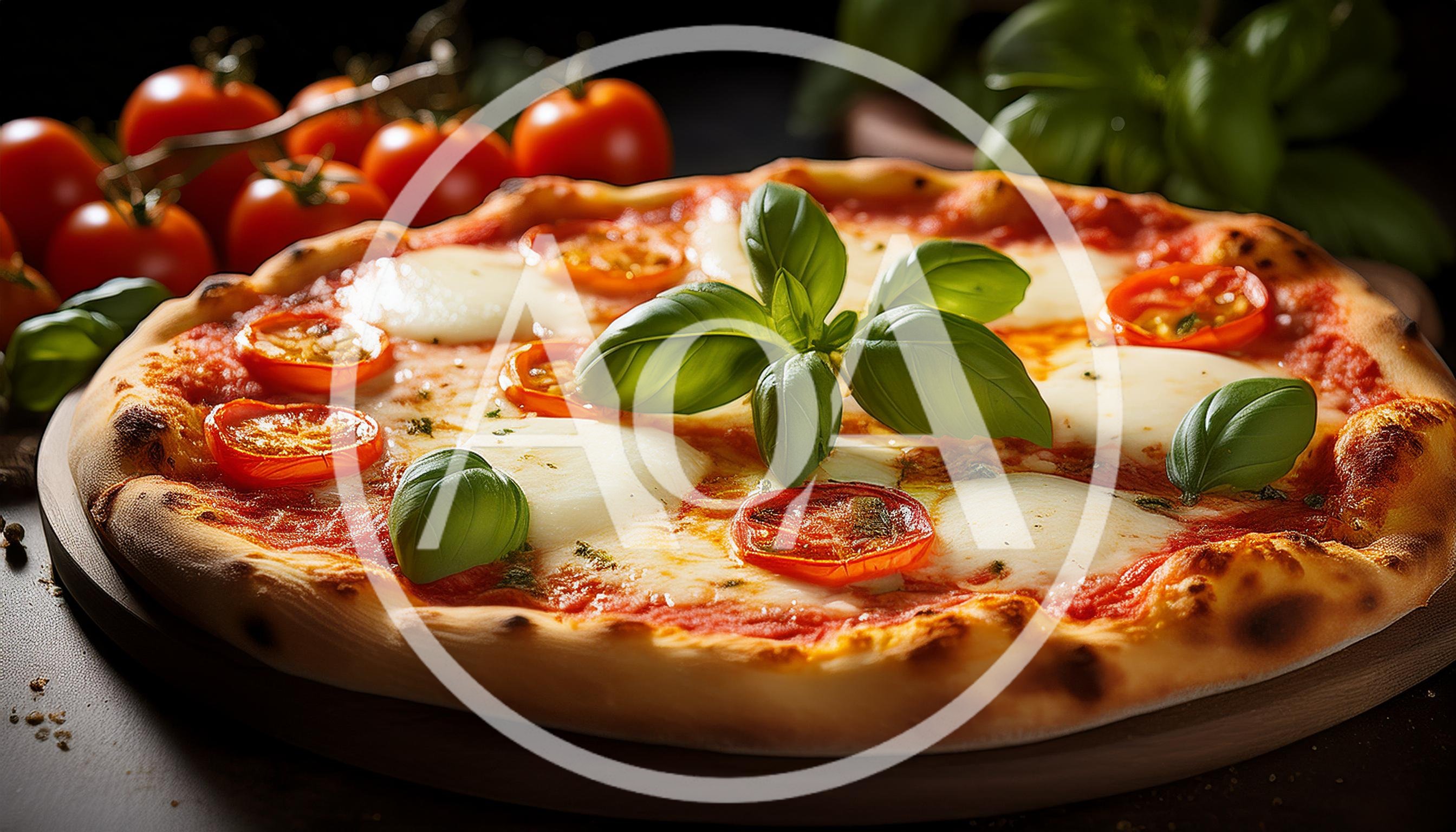 Fresh Margherita Pizza With Basil And Tomatoes