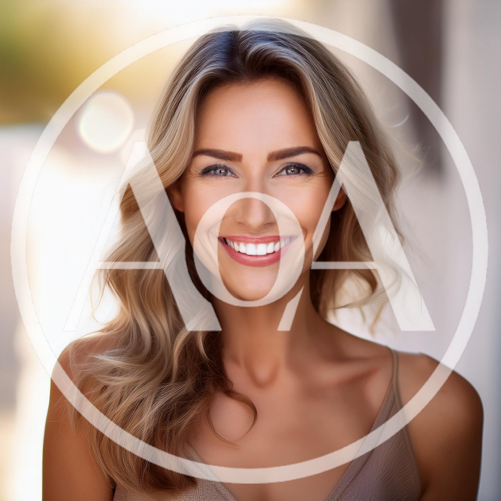 Portrait Of A Smiling Blonde Woman