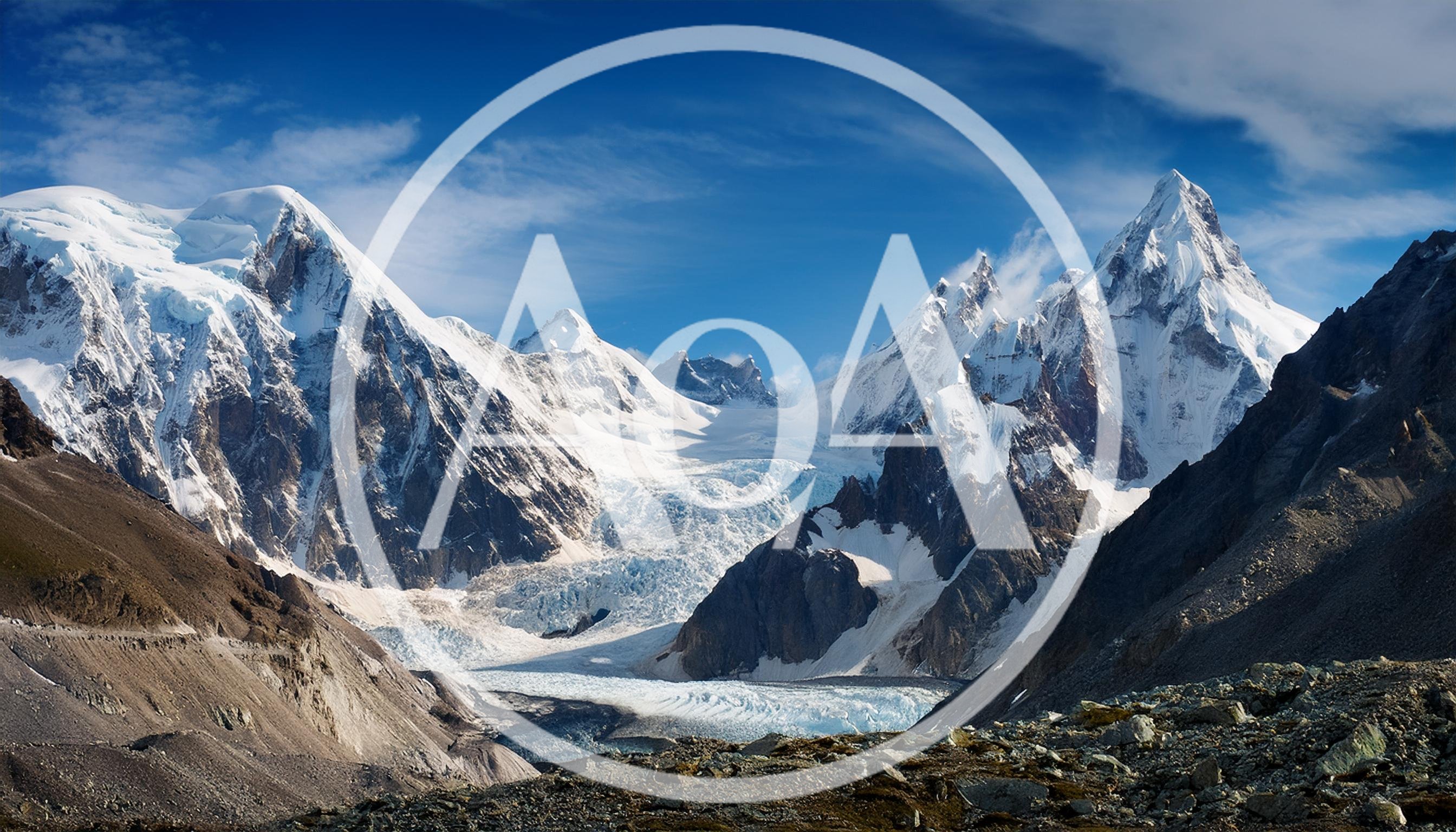 Majestic Snow Covered Peaks Of The Karakoram Range