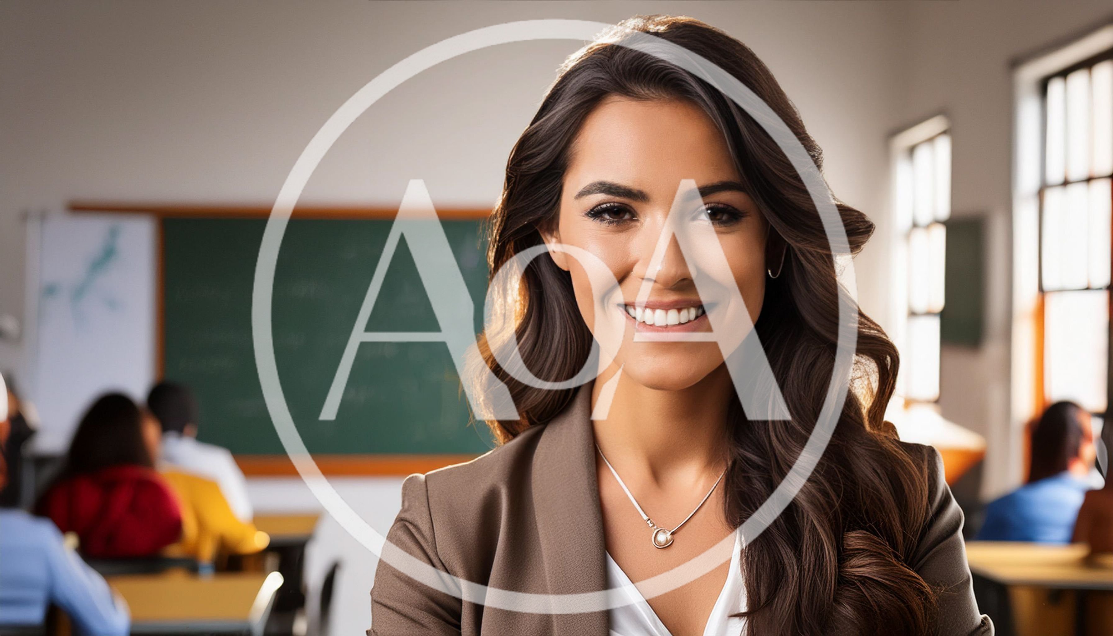 Smiling Female Teacher In A Classroom Setting