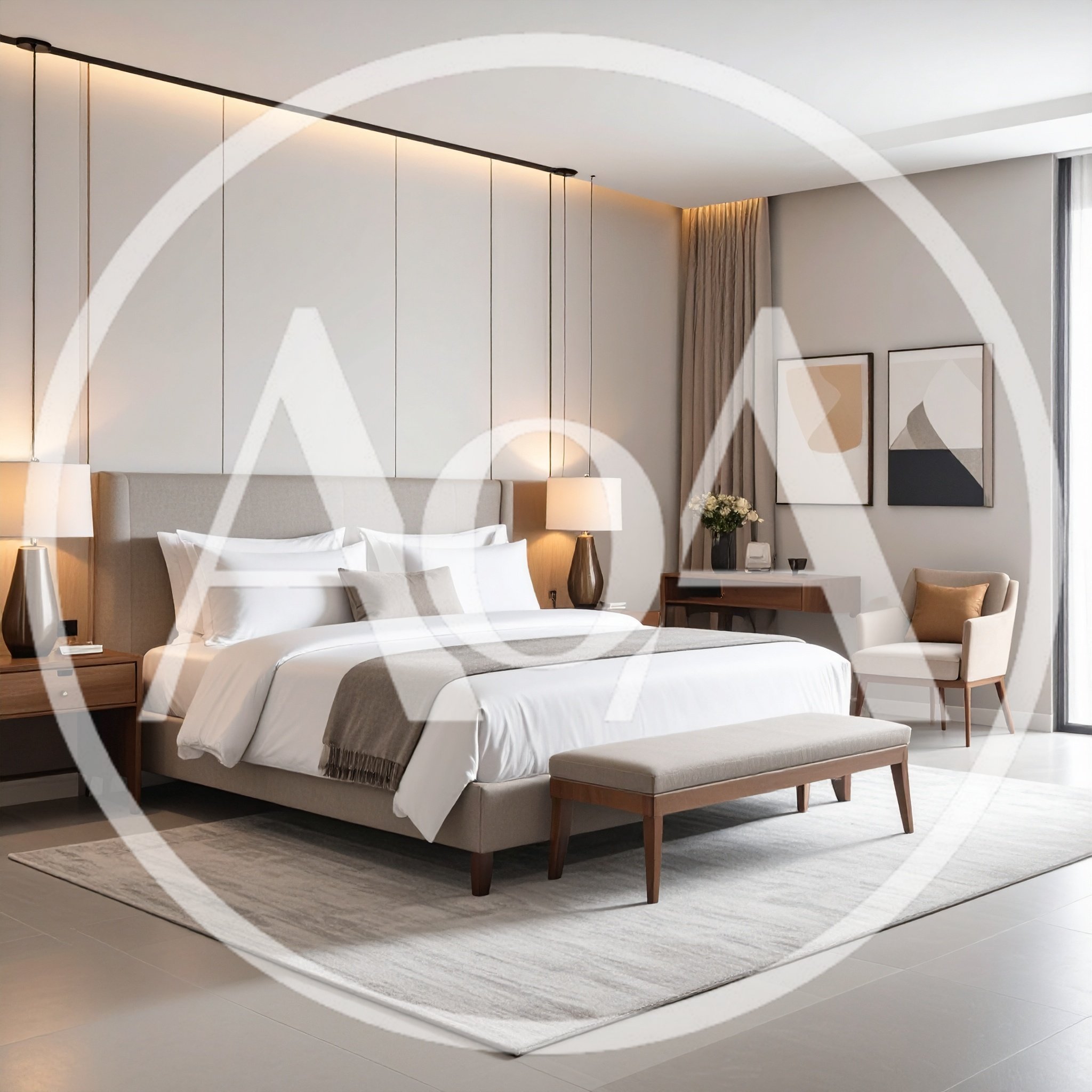 Modern Minimalist Bedroom Interior With Neutral Tones