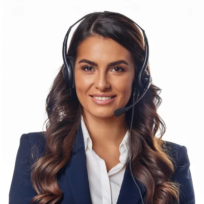 Professional Customer Service Representative Wearing Headset