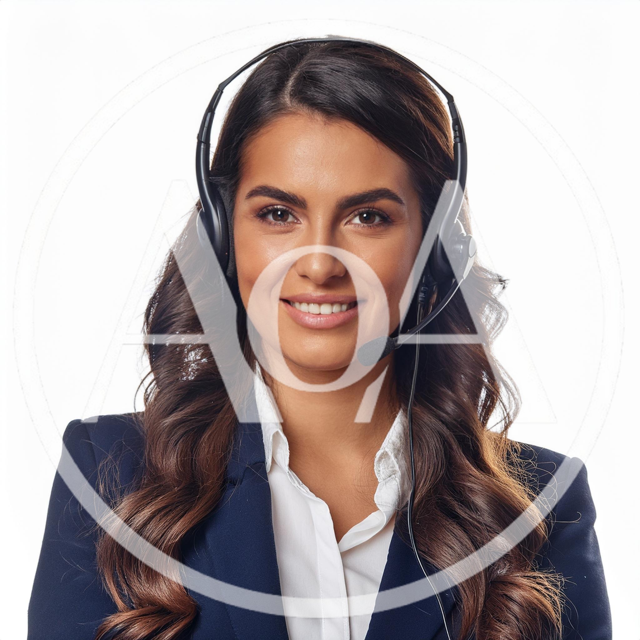 Professional Customer Service Representative Wearing Headset