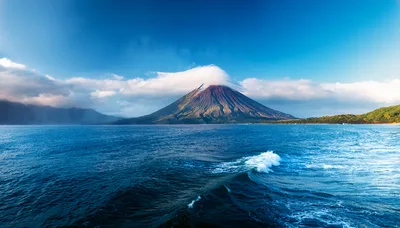 Concepcion Volcano Rising Above Lake Nicaragua