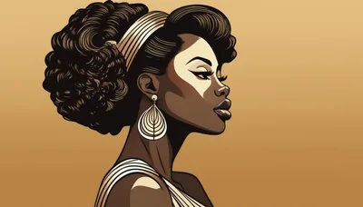 Stylized Portrait Of An Elegant African American Woman