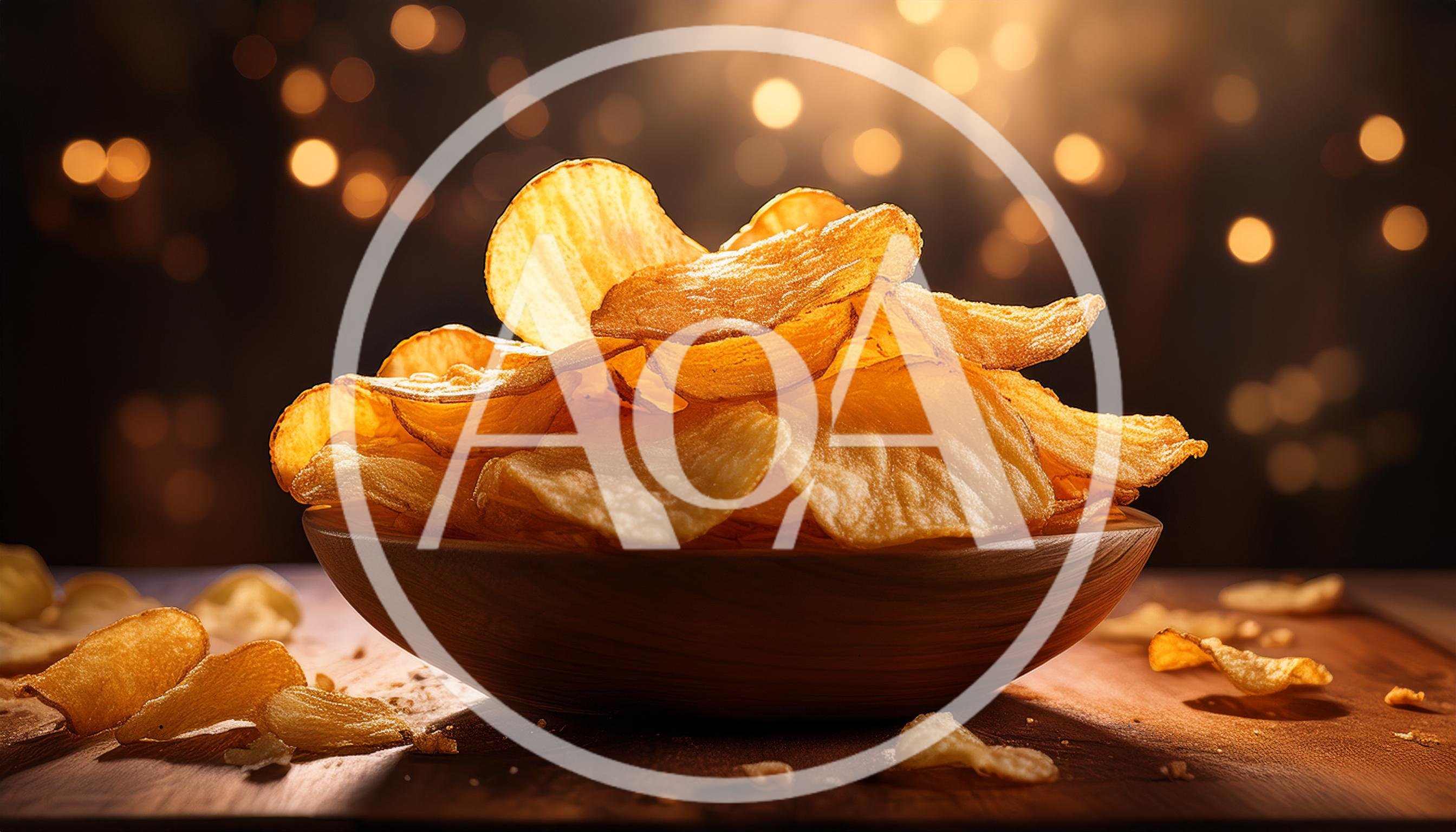 Bowl Of Crispy Golden Potato Chips