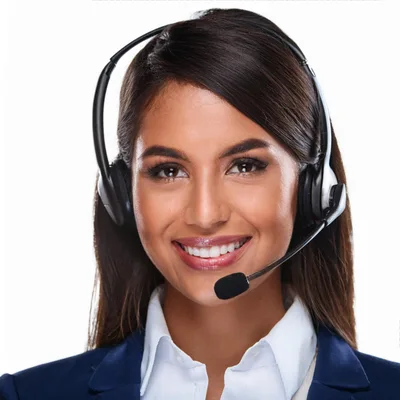 Professional Customer Service Representative Wearing A Headset