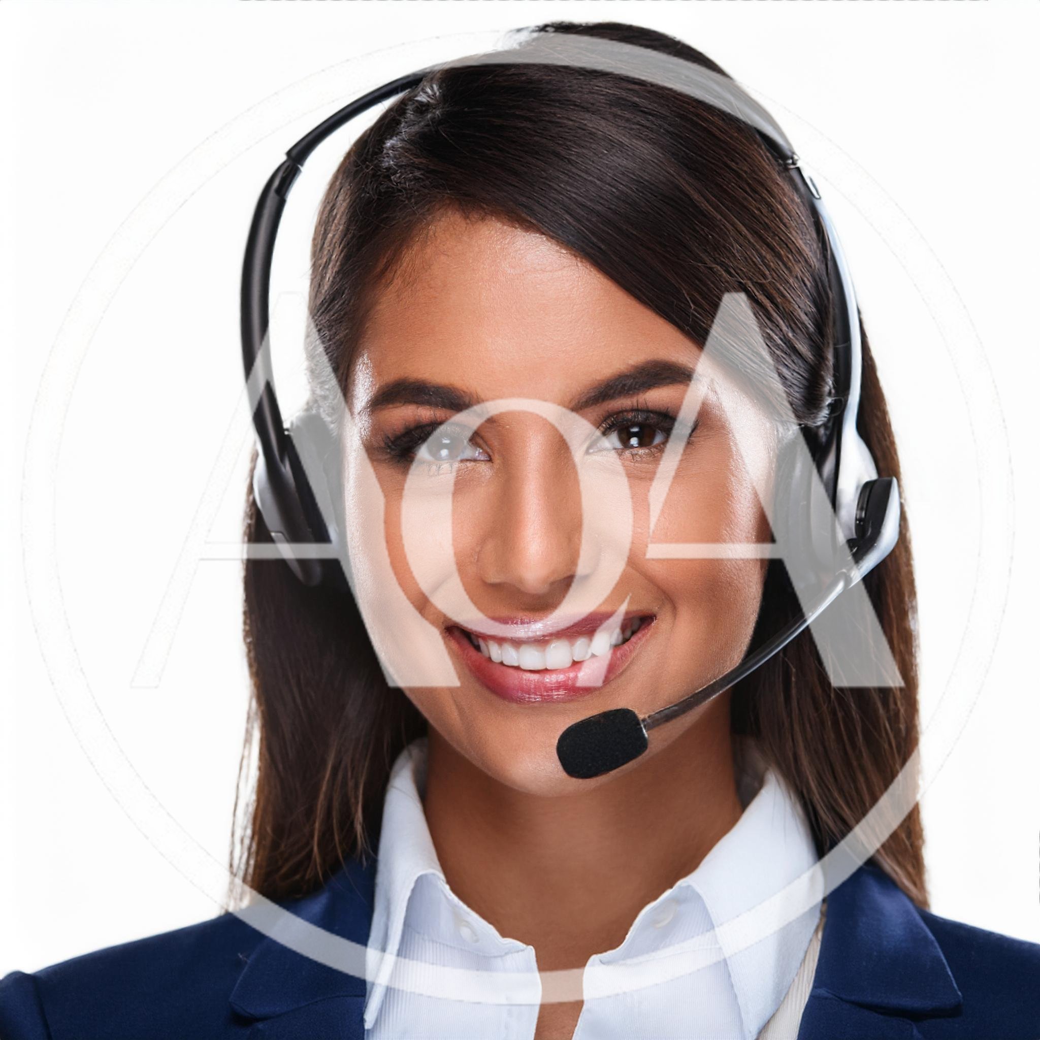 Professional Customer Service Representative Wearing A Headset