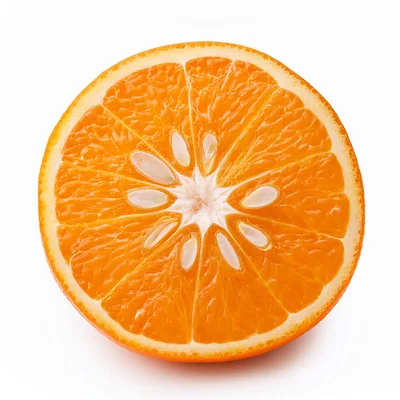 Fresh Sliced Orange Fruit Isolated On White Background