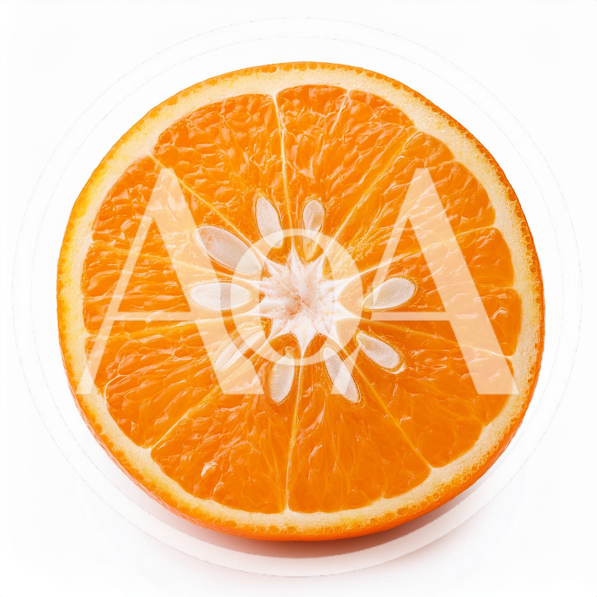 Fresh Sliced Orange Fruit Isolated On White Background