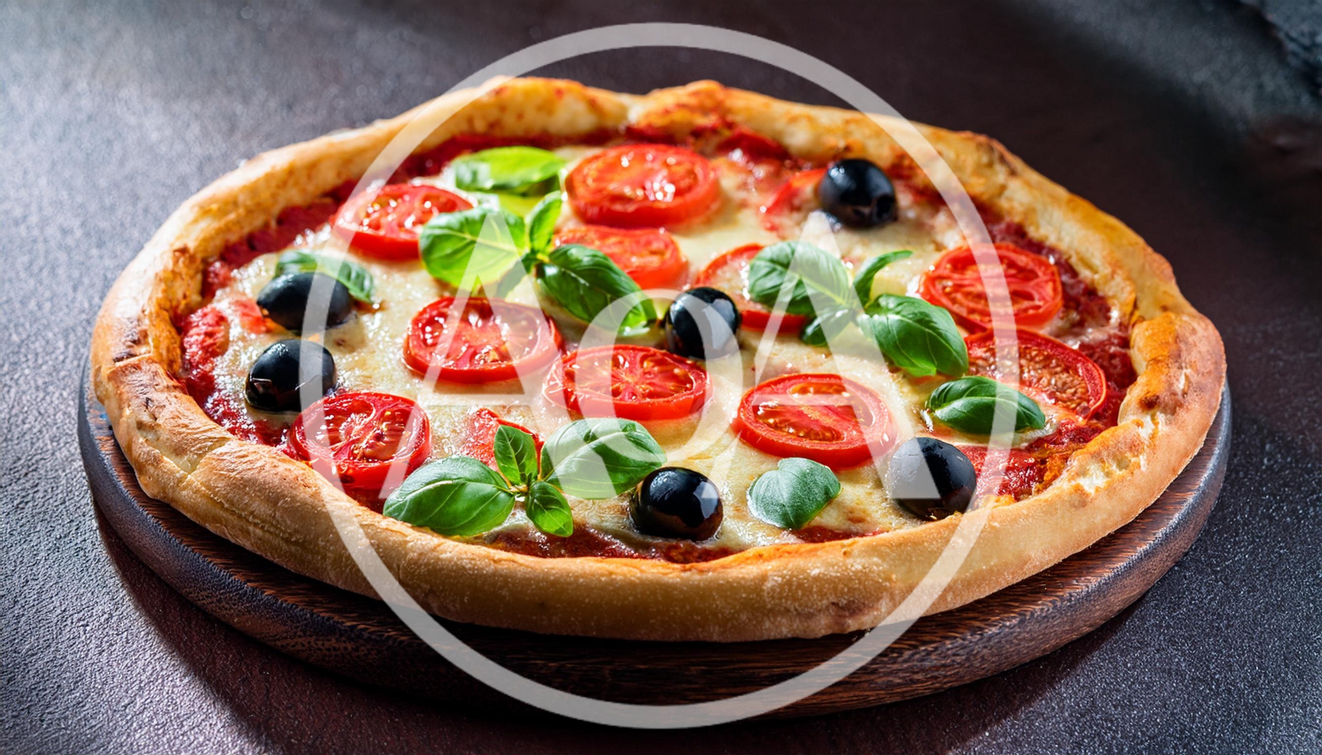 Fresh Margherita Pizza With Tomatoes And Basil