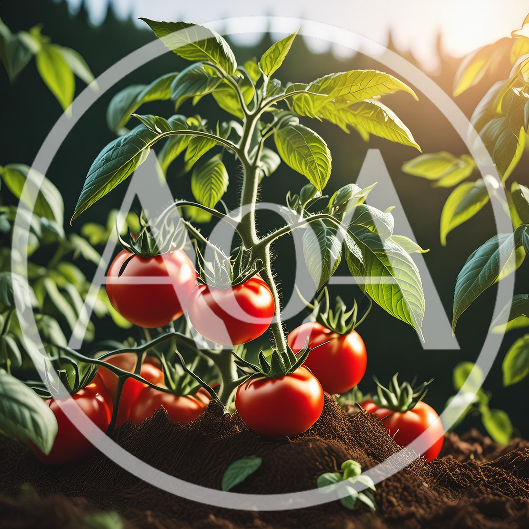 Fresh Red Tomatoes Growing On A Vine