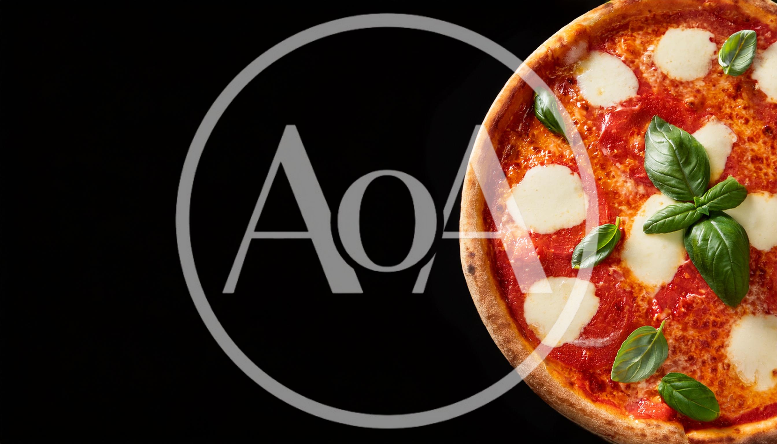 Fresh Margherita Pizza With Basil Leaves On Black Background