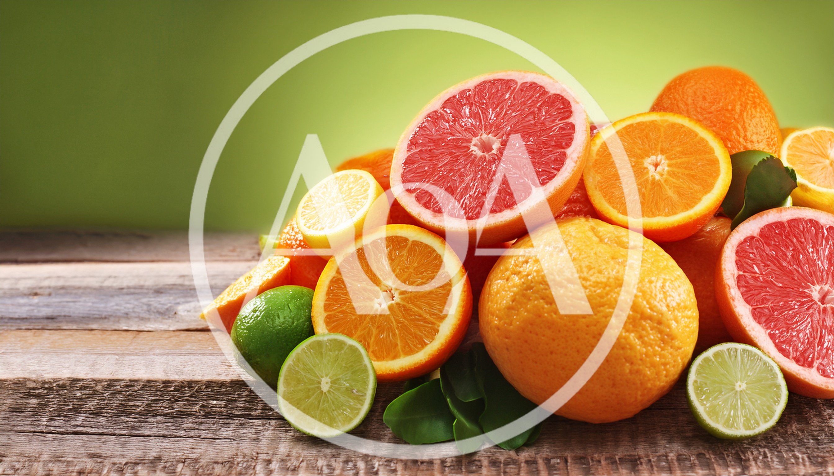Assorted Fresh Citrus Fruits on Rustic Wooden Table