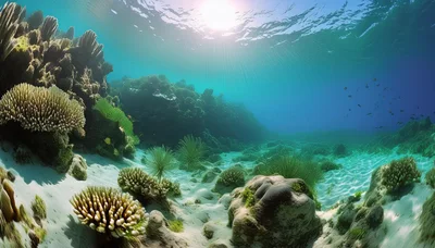 Vibrant Coral Reef Ecosystem Underwater Scene