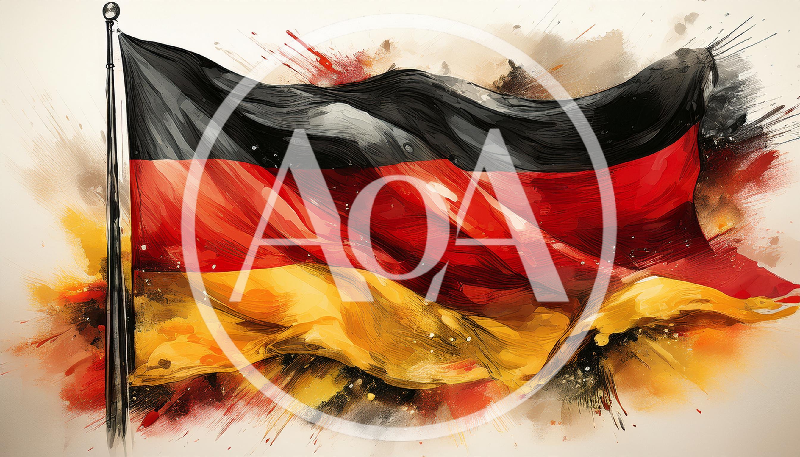 Artistic Illustration Of The German Flag Waving