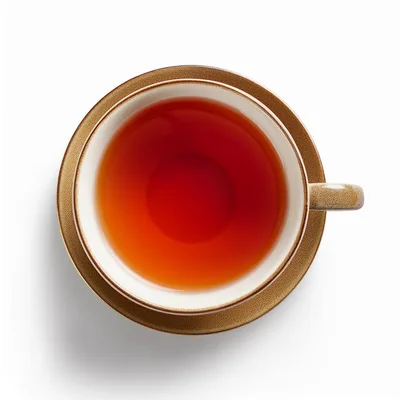Top Down View Of A Cup Of Black Tea