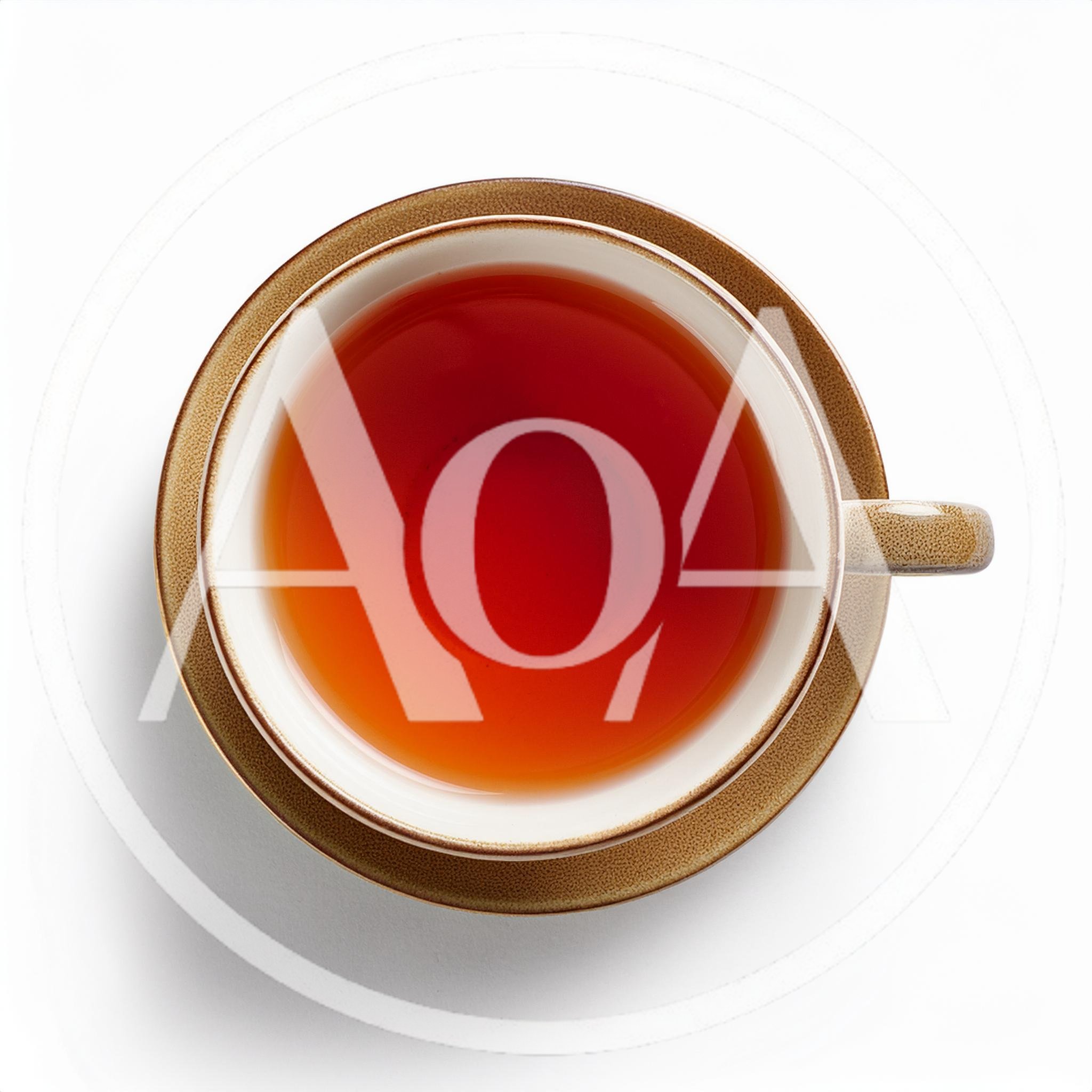 Top Down View Of A Cup Of Black Tea