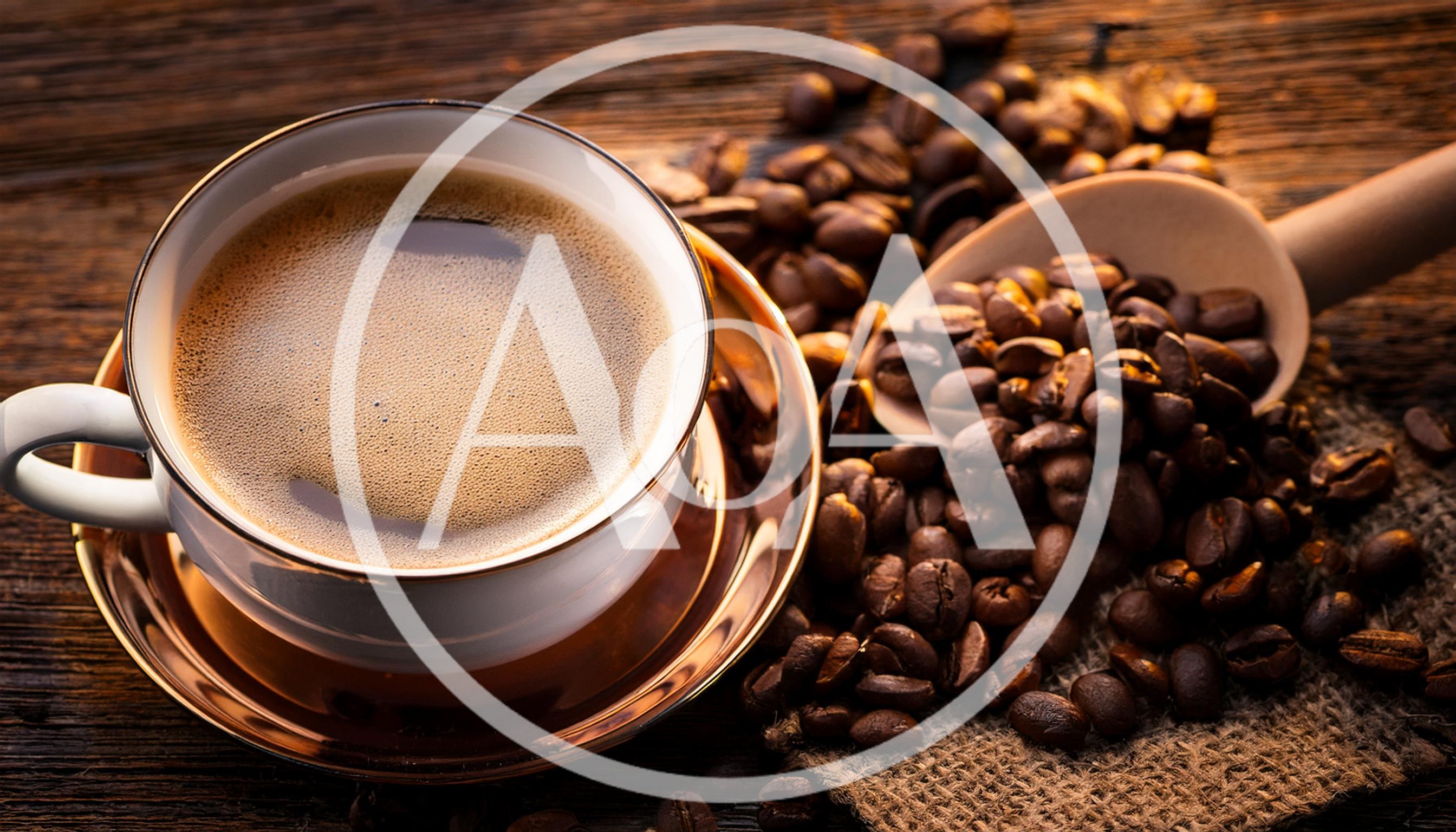 Cup Of Fresh Coffee With Roasted Coffee Beans