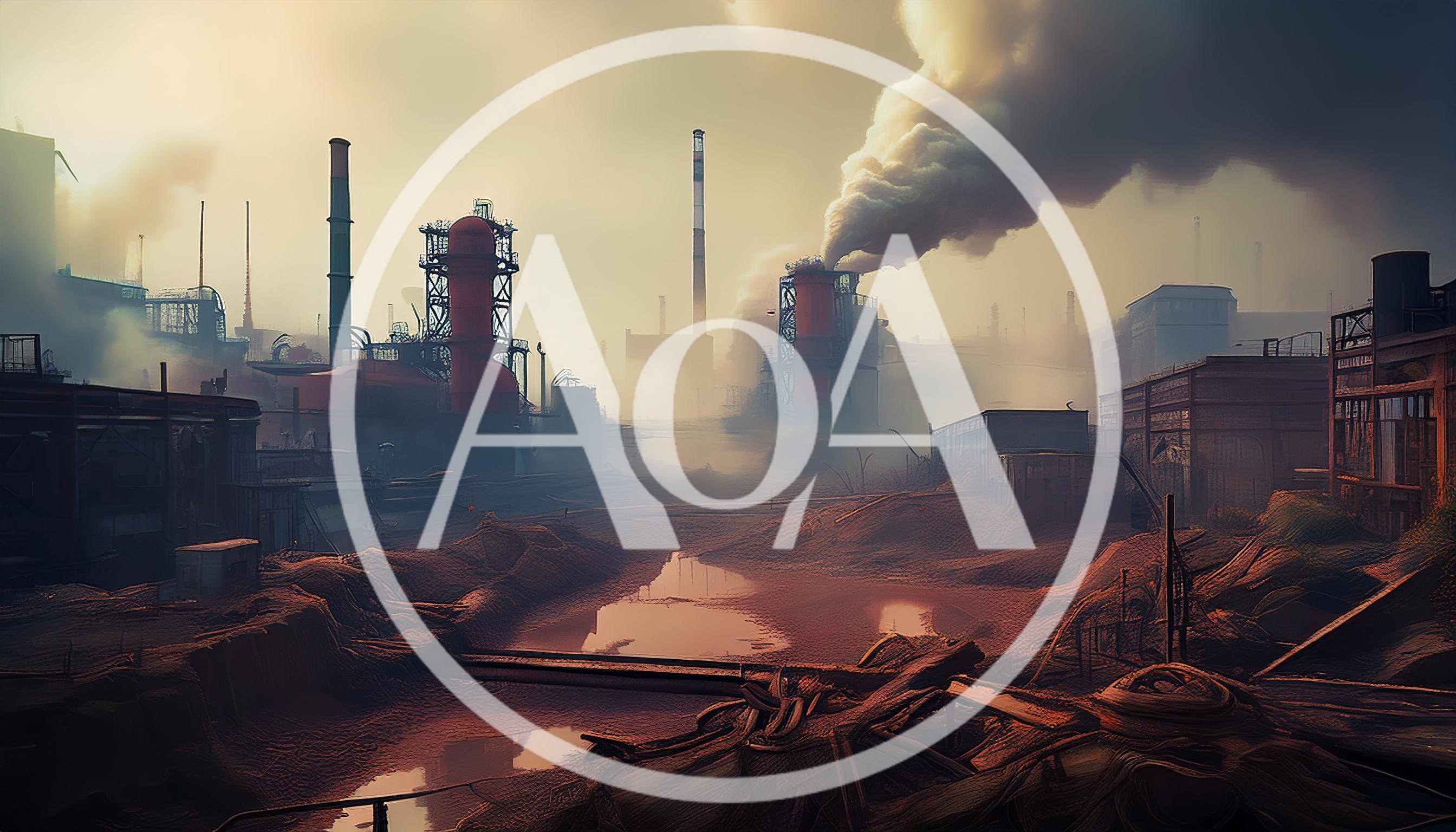 Industrial Factory Complex With Heavy Smoke Emissions
