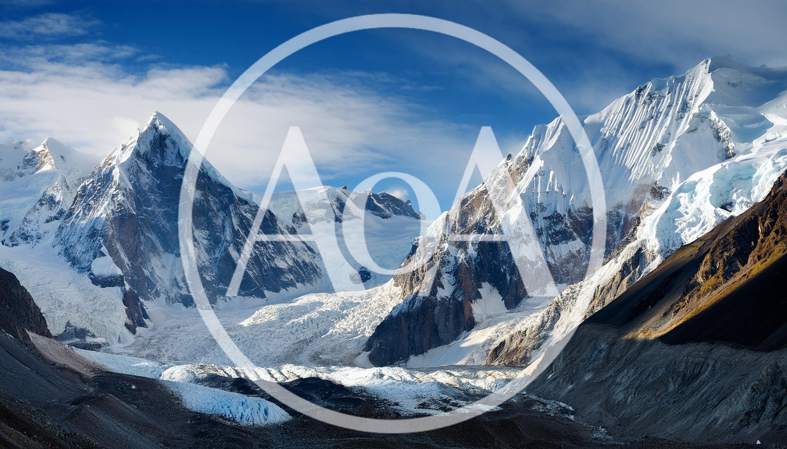 Majestic Snow Covered Peaks Of The Andes Mountains