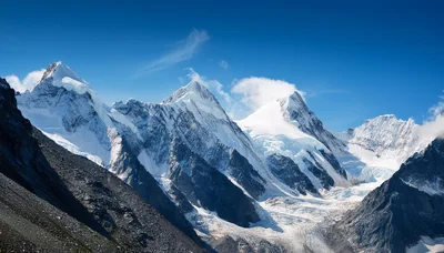 Snow Covered Peaks of the Altai Mountains