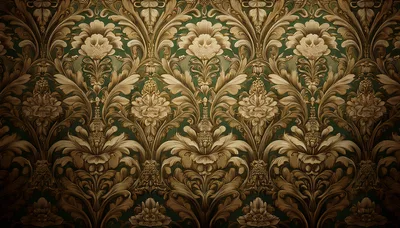 Vintage Damask Floral Wallpaper Pattern