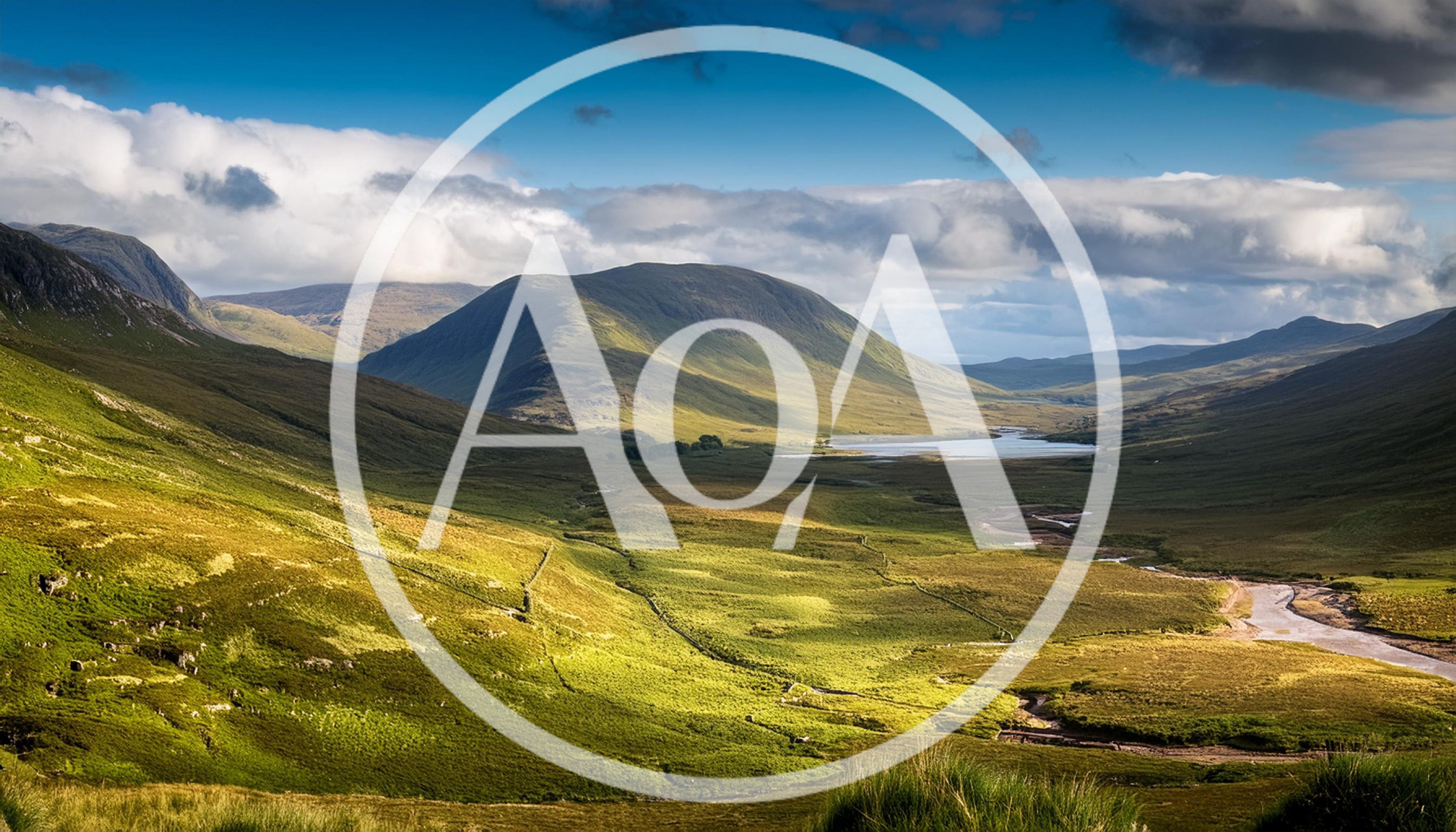 Scenic Highland Valley Landscape In Scotland